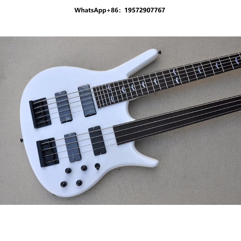 Bass Guitar Fretless - Bajo eléctrico de doble mástil de