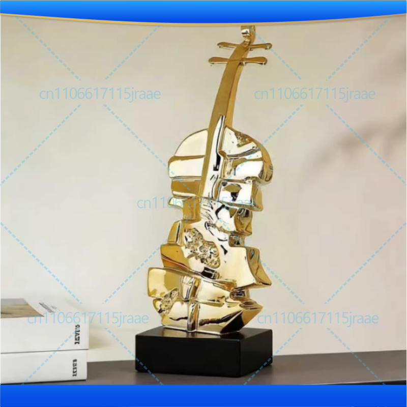 Escultura de Violín Dorada Cre - Musical Instrument Fagot reseña y precio