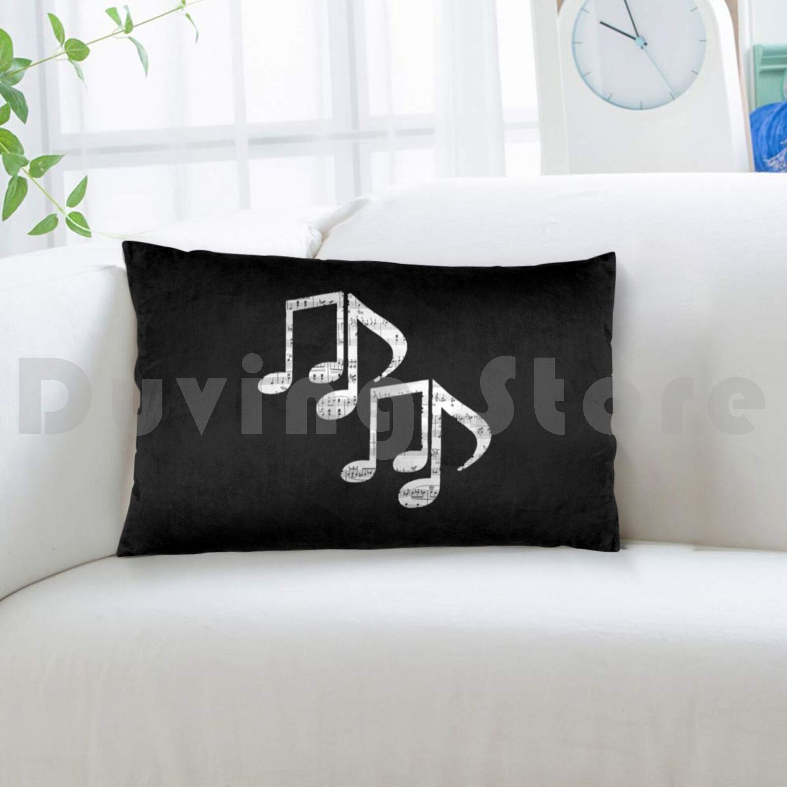 Funda de almohada con notas mu - Song With Musical Instrument reseña y precio