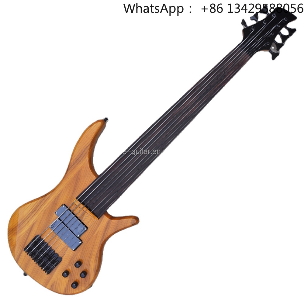 Bajo eléctrico Flyoung amarill - Bass Guitar Fretless reseña y precio
